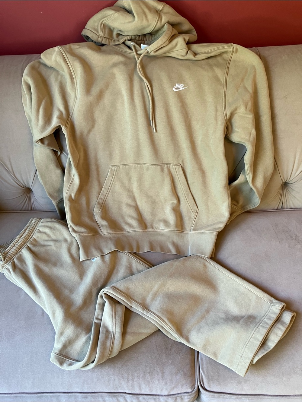 Nike Club Fleece Men’s Hoodie & Sweatpants Set - Neutral Tan